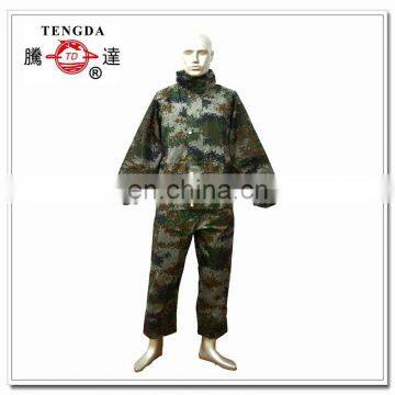 digital printing camouflage military polyester raincoat