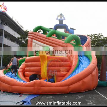 Large Inflatable Circle Slide,Commercial Round Slip n Slide For Sale