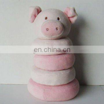 B0027 Pig toy New Baby toy soft rat plush toy for children 2016 Velvet stuffed rat soft baby rattle.