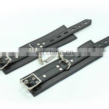 Bondage Locking PU Wrist & Ankle Restraints Adult Novelty Product Sex Toy