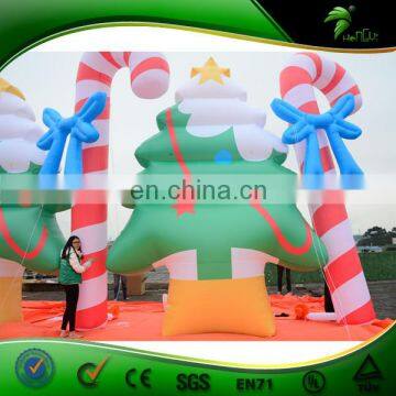 Beautiful 6 m Inflatable Christmas Tree and Inflatable Christmas Decoration Candy Cane for Event