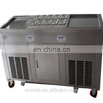 304Stainless Steel Thailand Ice Cream Machine/Best Quality fried soft ice cream machine