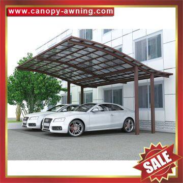 outdoor villa alu aluminium aluminum alloy metal PC polycarbonate double parking carports car port shelter canopy awning cover