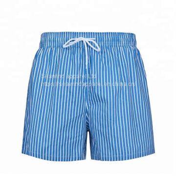 BEACH SHORTS      Mens Summer Fashion Vertical Stripes Printing Sport Quick Drying Beach Board Shorts