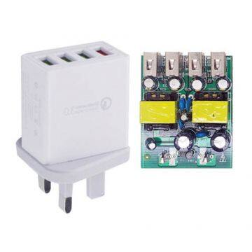 Tiensun PCBA High quality 4-Port Travel Charger Wall Charger Xiaomi Samsung Huawei