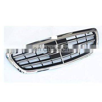 Подходит для Mercedes W222 S65 S550 2014 - 2016 годов выпуска. Передний бампер с хромированной решеткой радиатора photo-5