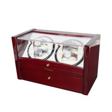 Custom Watch Shaker 4+5 Luxury Wooden Watch Winder For Home Use Or Collection Black Color photo-3