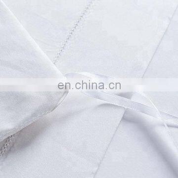 Amazon Hot Sales Home Bed Sheet Bedding Set Cotton/Microfiber Natural White Bed Set photo-5