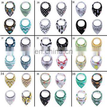 300styles Baby INS Cotton Bibs Unicorn Newborn KIDS Burp Cloths Double Layer Girls Boys Cartoon Animal Owl Pattern Bibs photo-3