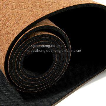 Non-Slip Custom Print Cork Rubber Yoga Mat With Body Alignment photo-3