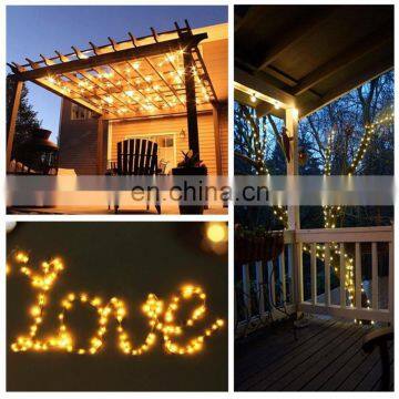 Garden Wedding Decoration Metal Display Outdoor Christmas Tree Copper Wire LED Solar Garland String Light photo-7