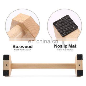 Harbour Gym Fitness Bench Wooden Push up Bar photo-3