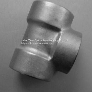 Stainless steel equal diameter socket tee