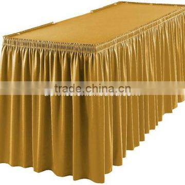 burlap ruffled table skirt pleated table skirt steps in table skirting