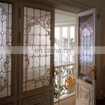 decorative fusing cast art glass exquisite tempered patterned stain glass door panel