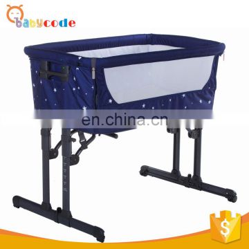 luxury aluminum frame baby self-rocking cradle