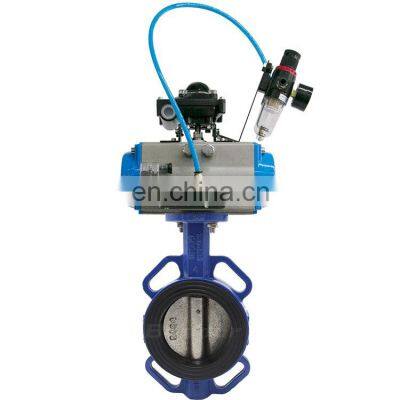 Bundor pneumatic butterfly valve wafer butterfly valve 6 inch butterfly valve