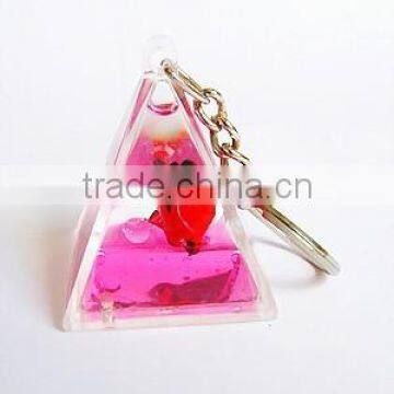 Double Heart Shaped Acrylic Keychain, Wholesale Plastic Keyring photo-4