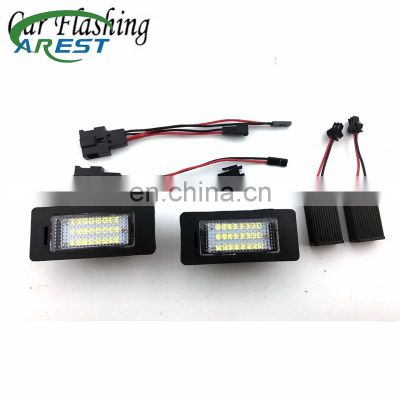 2Pcs 24SMD LED Number License Plate Light Fit for Audi A1 8X / A3 8V / A4 S4 B8 / A5 S5 8T / A6 C7 4G / A7 4G / Q3 / Q5 / TT 8J