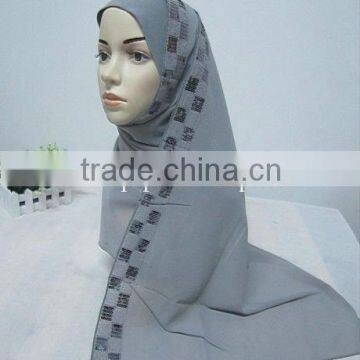 A374 Latest Islamic Head Scarf Hejab- Hijab sew with scarf