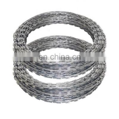 Hot Dipped Galvanized Razor Barbed Wire Low Price Concertina Razor Wire low price