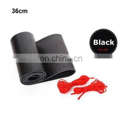 Car Silicone Steering Wheel Cover Disposable Steering Wheel Cover 17 Inch Steering Wheel Cover Diy Genuine Leather Cowhide Braid photo-2