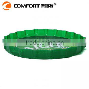 Hot Selling Green Wholesale Serving Round Hard Plastic Serving Tray for Bar photo-6