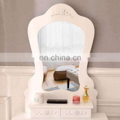 3 Drawers Makeup Dressing Table With Irregular Single Mirror photo-4