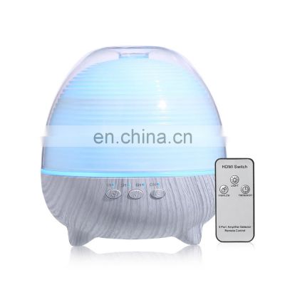 New Air Humidifier 600ML Large Ultrasonic Diffuser Wood Grain Aroma Essential Oil Diffuser