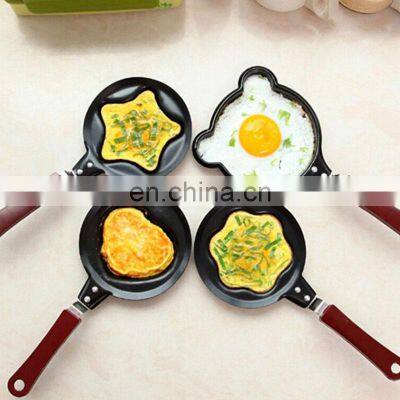 Heart Shape Omelette Making Germany Stainless Steel Induction Handle Non Stick Frying Pan Cookware