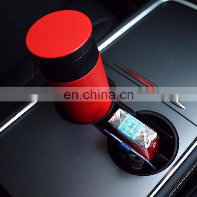 Car Center Console Cup Holder Inset Coaster Pad For Tesla Model 3 Accessories 2021