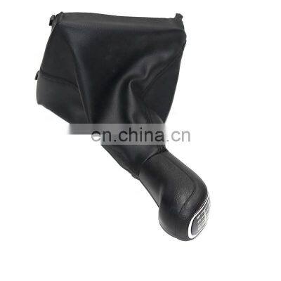 5/6 Speed Chrome & Leather Manual Gear Shift Knob Shifter Lever Handle Stick For Skoda Yeti 09-12 / Superb II (08-12)