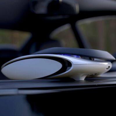 Portable USB Solar Powered Car Air Purifier Hepa Filter PM2.5 Formaldehyde Removal Anionic Oxygen Smoke for Office Desktop photo-4