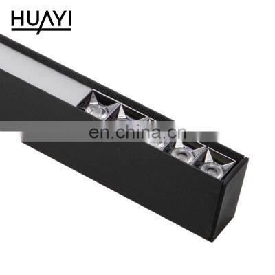 HUAYI China Wholesale Nordic Aluminum 25w 30w 50w Ceiling Hanging Led Linear Light