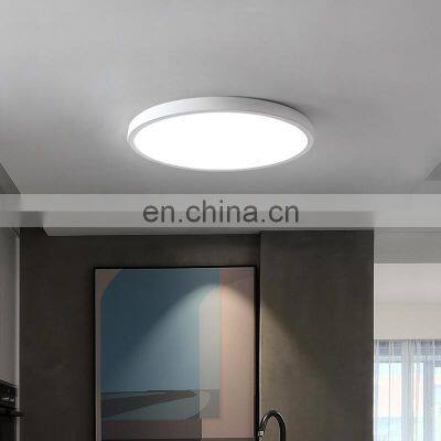 Indoor LED Panel Light Black White Decor Ceiling Light Fixture Living Room Dinner Room Round Simple Lamp