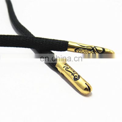 23mm Gold Custom Shoelace Aglet Metal Crimp Aglets