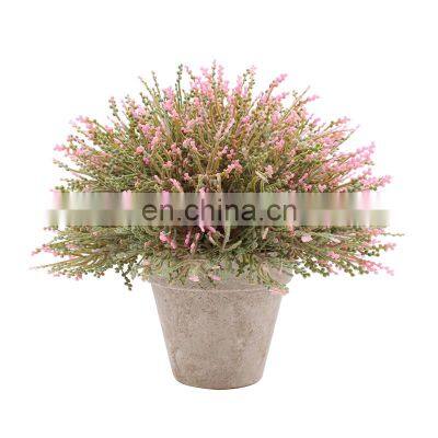 Amazon Hot Sold Artificial Plant Flower Pot Decorative Pots Wholesale Outdoor Artificial Potted Bonsai Plastic Plants