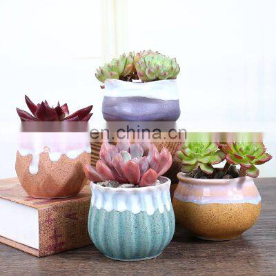 Multi Colors Small Matte Ceramic Flower Pots And Planters Mini Flower Pots Ceramic Pot