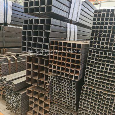 China supply Q345-690low carbon black steel hot dip galvanized coating square tube/rectangular hollow tubular steel pipe