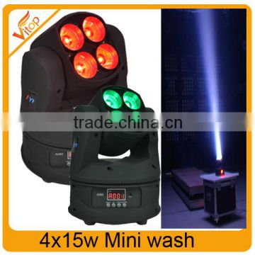 led mini moving head wash 4pcs 12w rgbw, rgbw led moving light, 4x12w