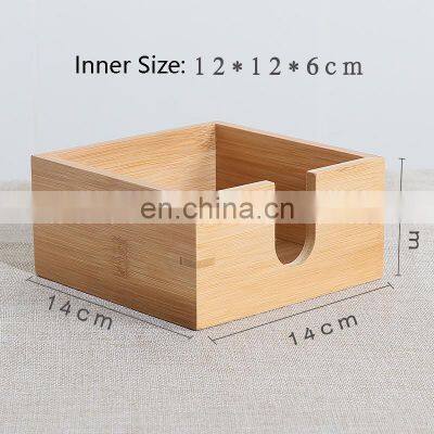 Durable Household Tissue Box Holder Round Square Rectangle Wooden Tissue Box photo-2