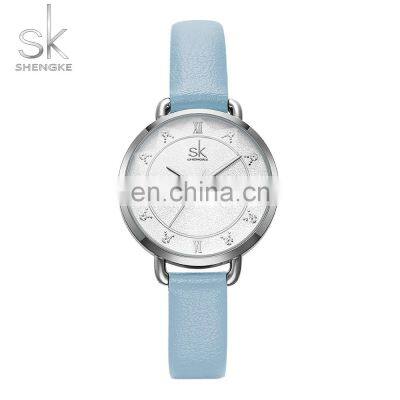 SHENGKE Top Fashion Made in China Guangzhou Female Wristwatch Women Quartz Watch Girl Leather Ladies Watches