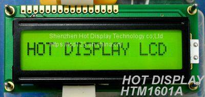 16x1 character LCD screen