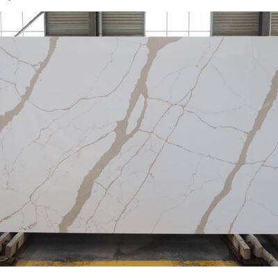 Code：7240，Calacatta artificial stone quartz slab kitchen countertops