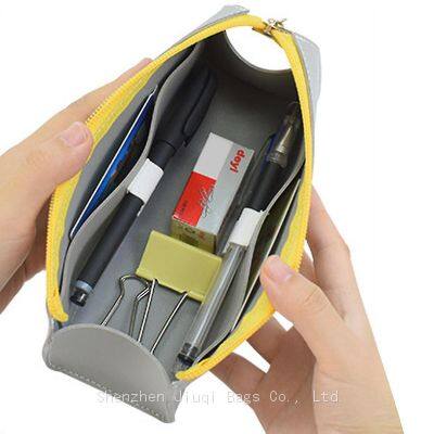 Custom Girls Cute Pencil Case Zipper Large Capacity School Student Pen Bag pu Leather Cosmetic Pouch Office Stationery Bag photo-2