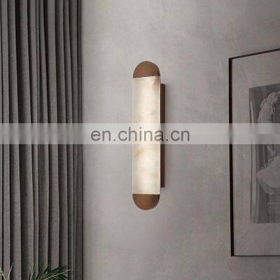 Nordic Simple Alabaster Wall Lamp Creative Corridor Bedroom Hotel Bed Decorative Led Wall Lamp photo-3