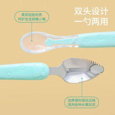 Stainless Steel SpoonChildren's Tableware Fruit Spoon, Mother and Baby Products Spoon, Stainless Steel Spoon, Fruit Spoon, Feeding Apple Spoon, Dragon Fruit Spoon, Rice Paste Spoon photo-4