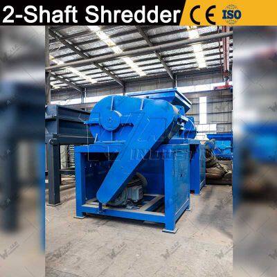 Automatic Two Shaft Shredder Aluminum Cans Beer Bottles Food Container Recycling