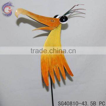 folk art metal bird stakes for garden decoration