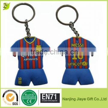 Cheap Custom Fashion Soft PVC Sport T-shirt Keyhain